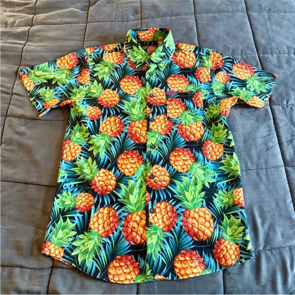 DIXXON Pineapple “The Express” Tropical Party Shirt  RARE-Sold Out